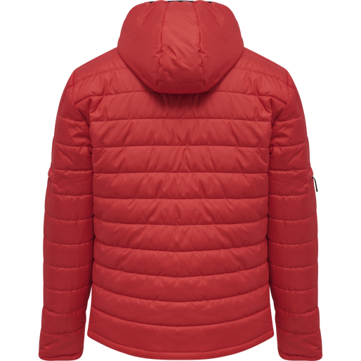 hmlNORTH QUILTED HOOD JACKET, TRUE RED, packshot