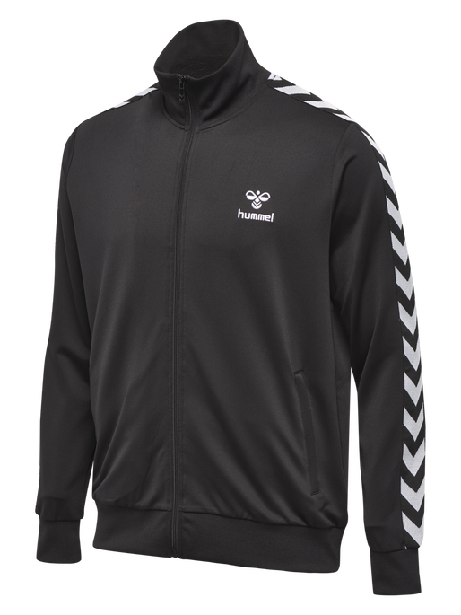 HMLNATHAN ZIP JACKET, CAVIAR/CAVIAR, packshot