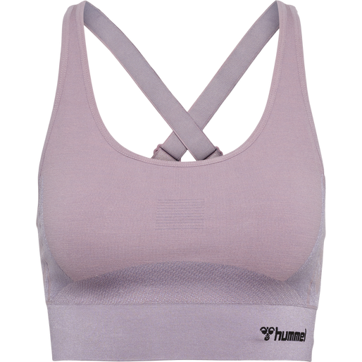 hmlCLEA SEAMLESS  SPORTS TOP, NIRVANA MELANGE, packshot