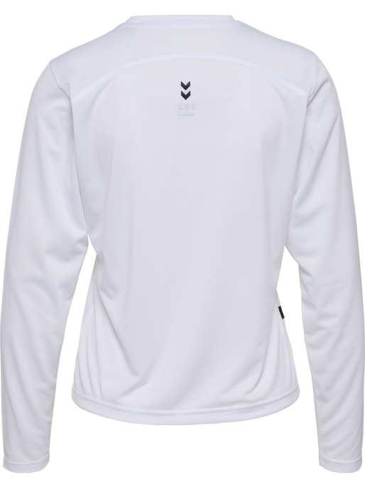 hmlPULSE WORKOUT W T-SHIRT L/S, WHITE, packshot