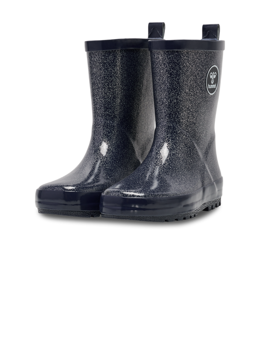RUBBER BOOT GLITTER JR, BLACK IRIS, packshot