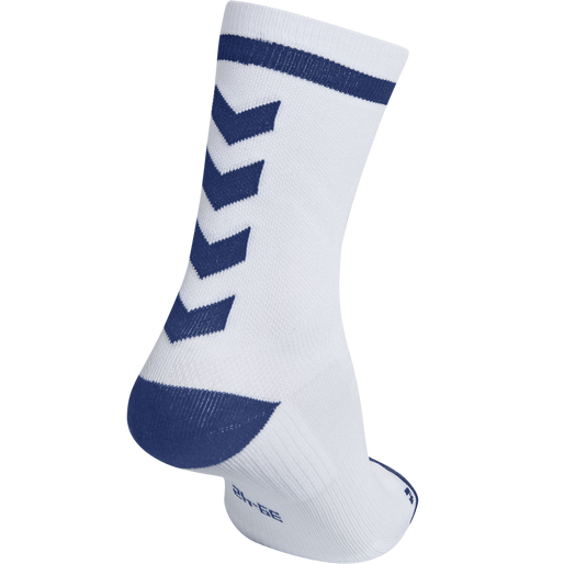 ELITE INDOOR SOCK LOW, WHITE/TRUE BLUE, packshot