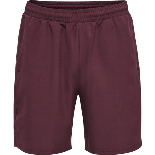 hmlMOVE GRID WOVEN SHORTS, GRAPE WINE, packshot