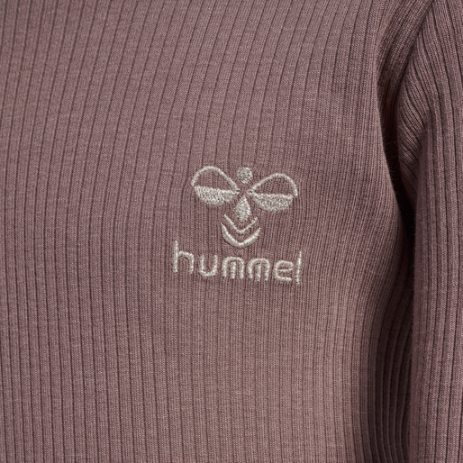 hmlREVE T-SHIRT  L/S, DEEP TAUPE, packshot