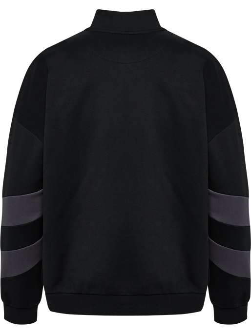 hmlOVERSIZED HALFZIP SW, BLACK/EBONY hmlOVERSIZED HALFZIP SW, BLACK/EBONY, packshot