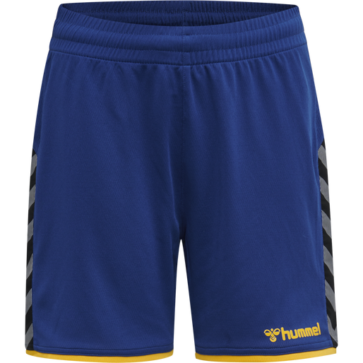 hmlAUTHENTIC KIDS POLY SHORTS, TRUE BLUE/SPORTS YELLOW, packshot