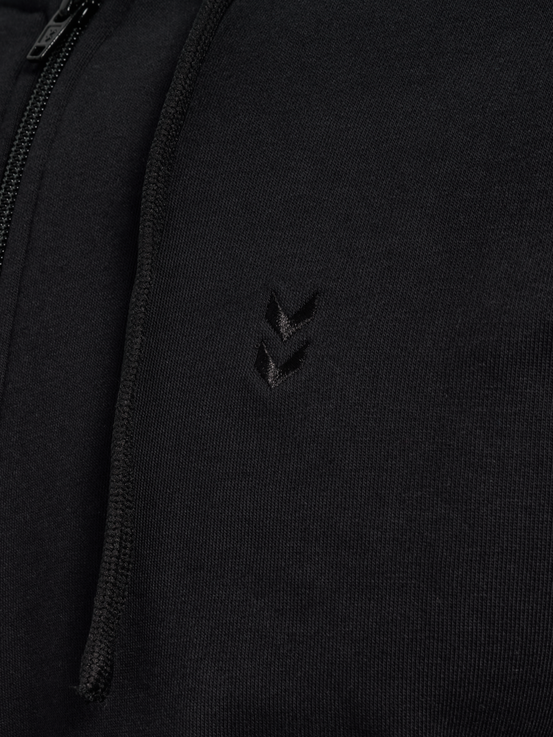 hmlPULSE PIPING ZIP HOODIE, BLACK, packshot
