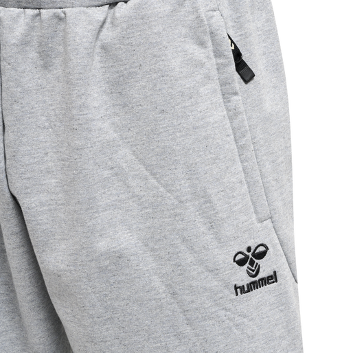 hmlMOVE GRID COTTON SHORTS, GREY MELANGE, packshot