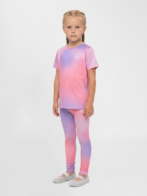 hmlJR GRADIENT GYM T-SHIRT S/S, SHELL PINK, model