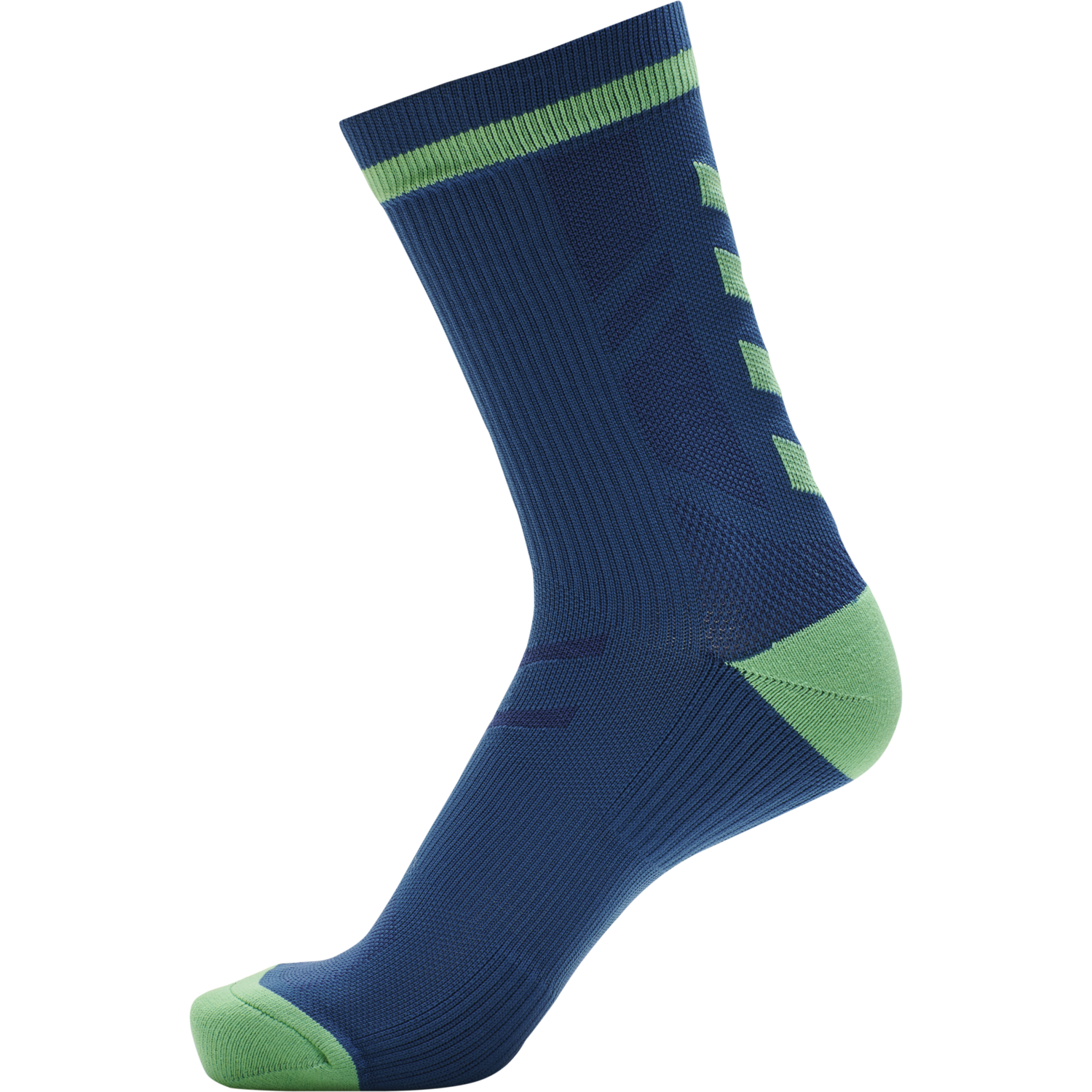ELITE INDOOR SOCK LOW PA, GREEN ASH/BLUE CORAL, packshot