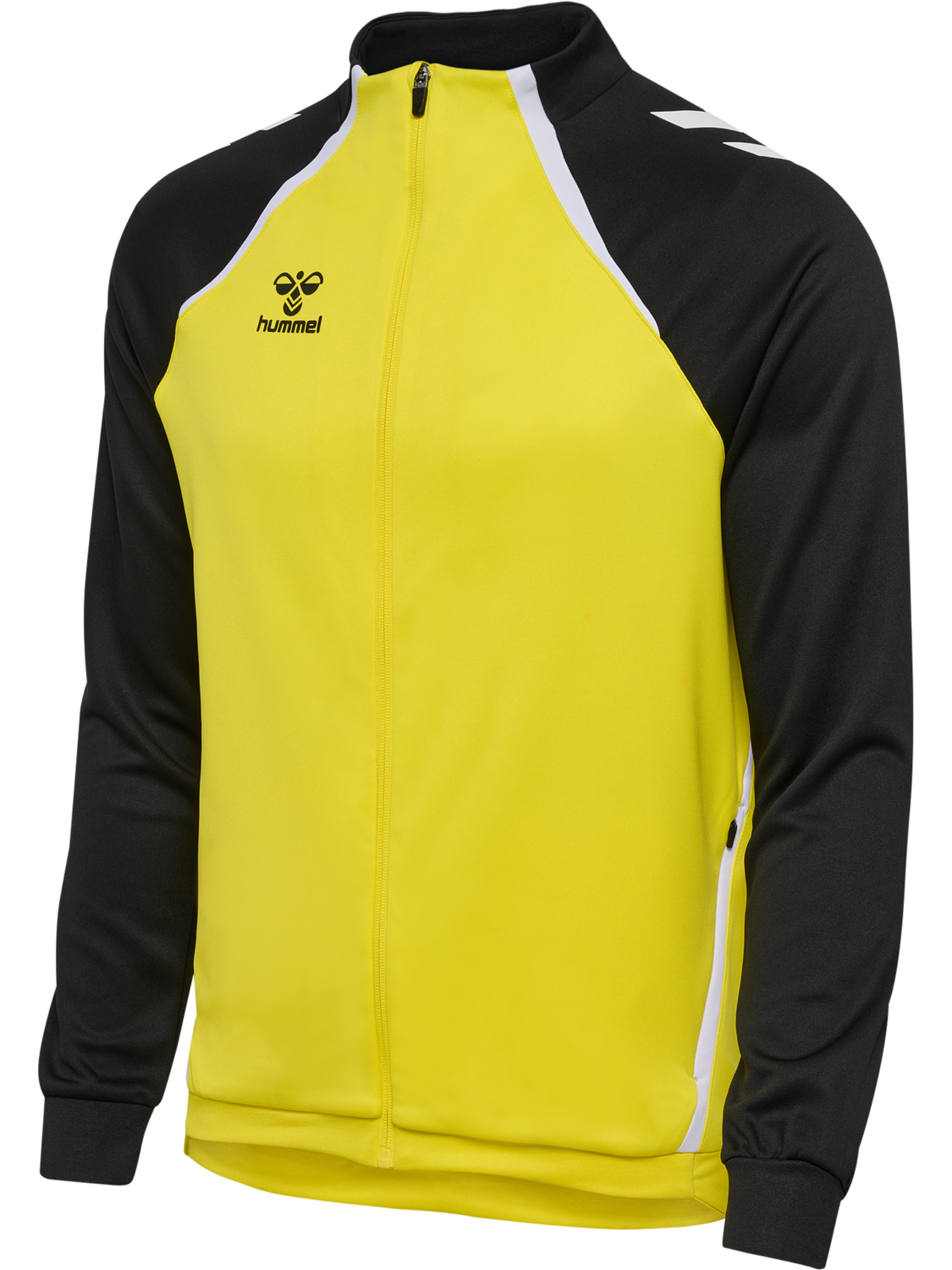 hmlLEAD 2.0 TRACK ZIP JACKET, BLAZING YELLOW/BLACK, packshot