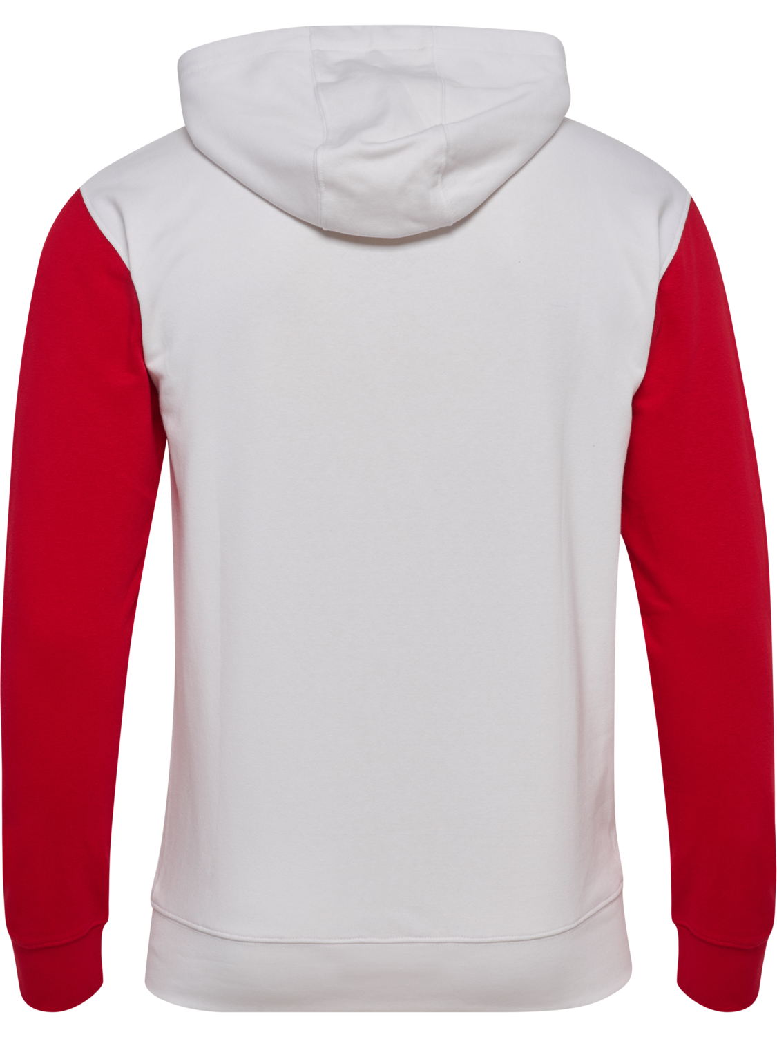 DBU 26 FAN RED-WHITE ZIP HOOD, WHITE/TANGO RED, packshot
