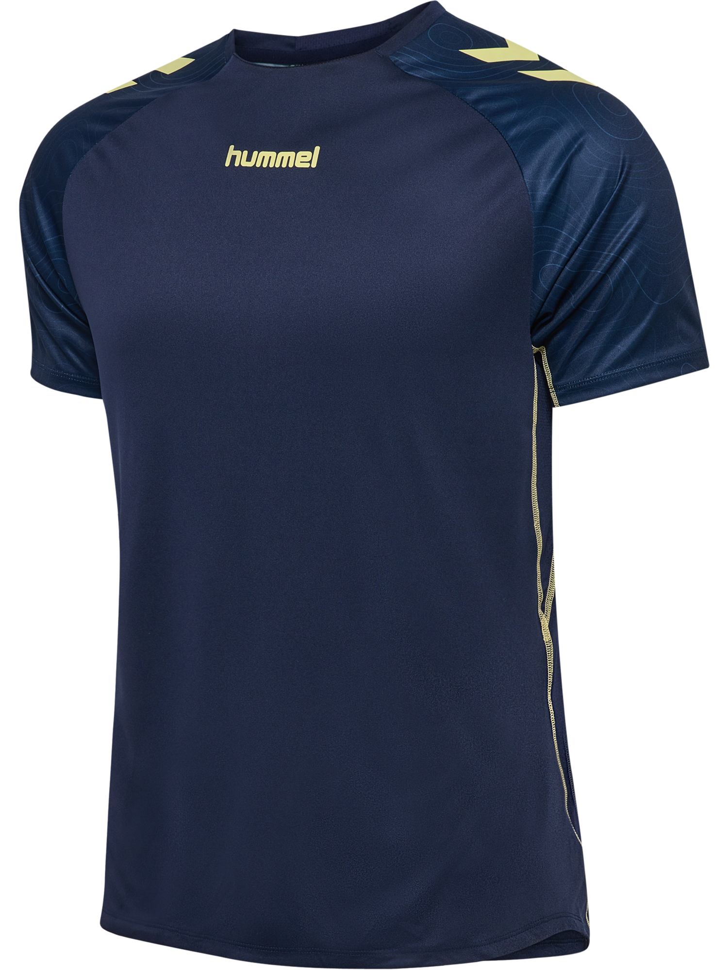 hmlBLAZE 2.0 TRAINING JERSEY S/S, MARINE/SHADOW LIME, packshot