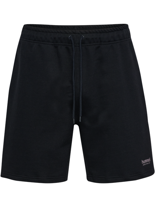 hmlLOOSE SWEAT SHORTS HS, BLACK, packshot