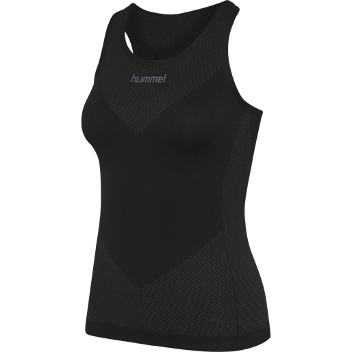 HUMMEL FIRST SEAMLESS TANK TOP W, BLACK, packshot