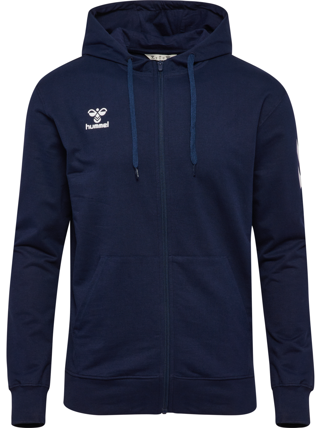hmlGO 2.0 CHEVRON ZIP HOODIE, MARINE, packshot