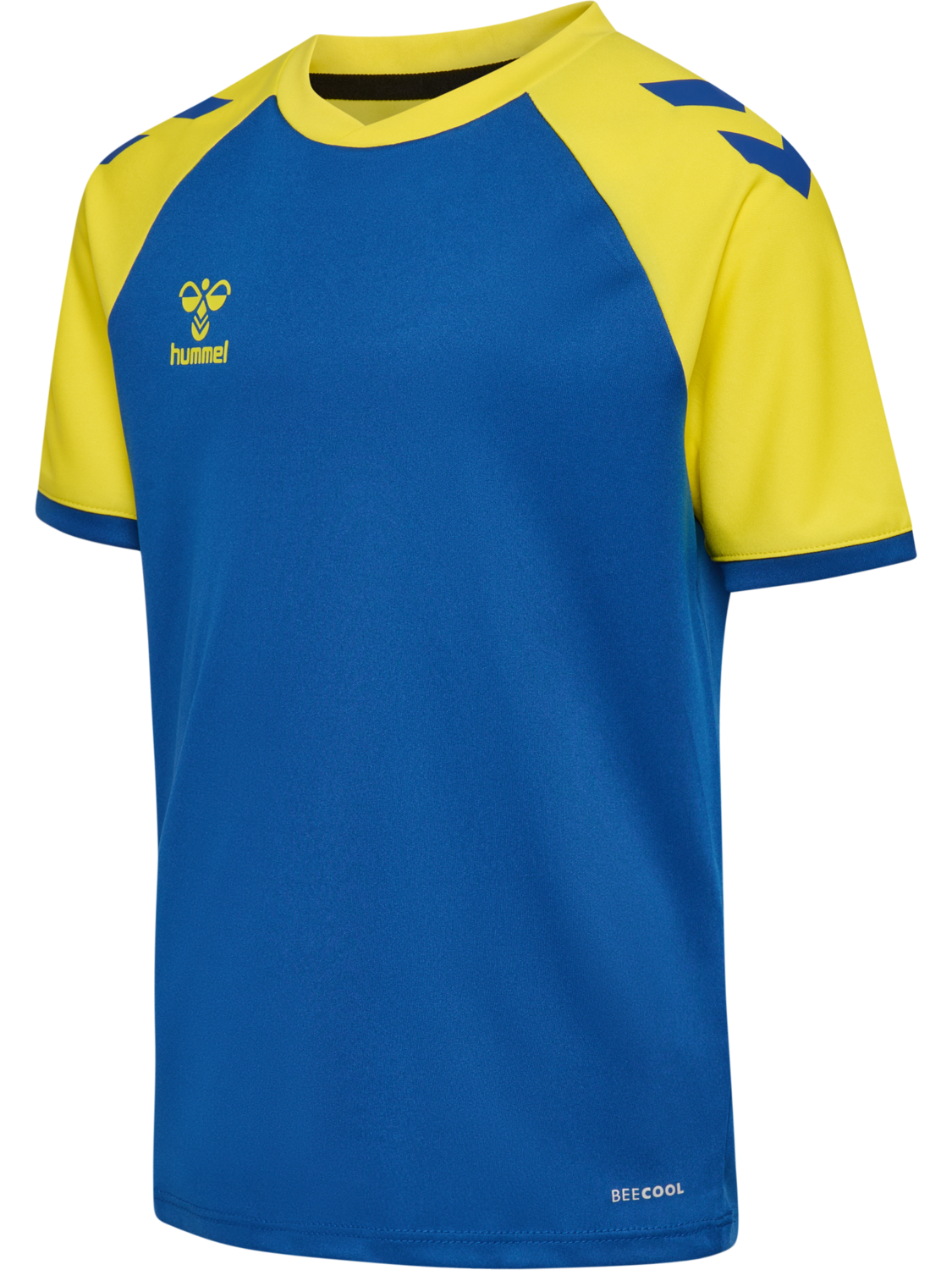 hmlMATCH LEAGUE JERSEY S/S KIDS, TRUE BLUE/BLAZING YELLOW, packshot