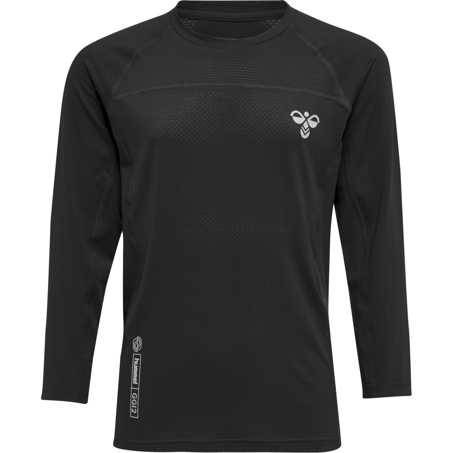hmlGG12 TRAINING TEE L/S KIDS, BLACK, packshot