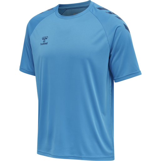 hmlCORE XK CORE POLY T-SHIRT S/S, BLUE DANUBE, packshot