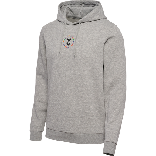 hmlEVERYTHING NOTHING HOODIE, GREY MELANGE hmlEVERYTHING NOTHING HOODIE, GREY MELANGE, packshot