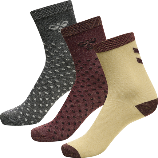 hmlBETA SOCK 3-PACK, CHOCOLATE TRUFFLE , packshot