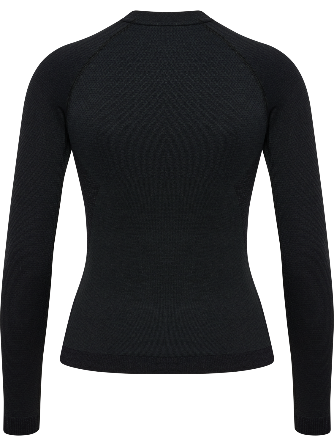 hmlCLEA SEAMLESS TIGHT T-SHIRT L/S, BLACK MELANGE, packshot