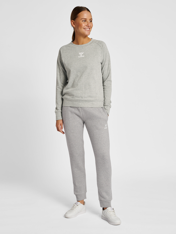hmlICONS WOMAN SWEATSHIRT, GREY MELANGE, model