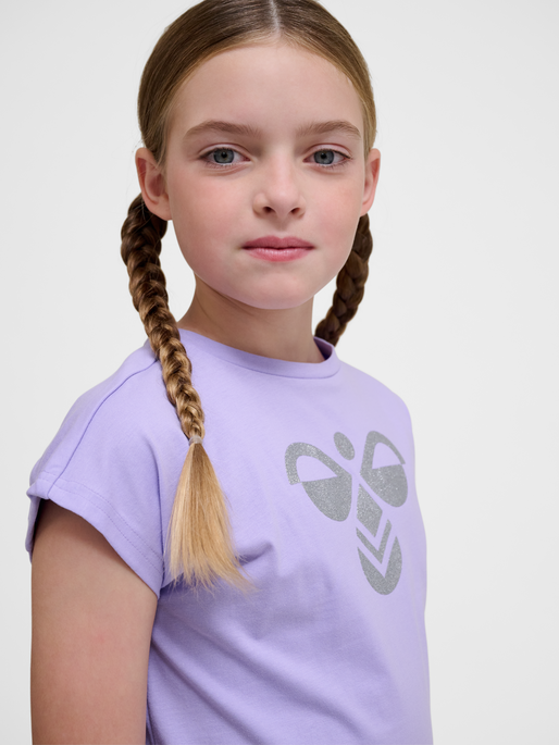 hmlDIEZ T-SHIRT S/S, LAVENDER, model