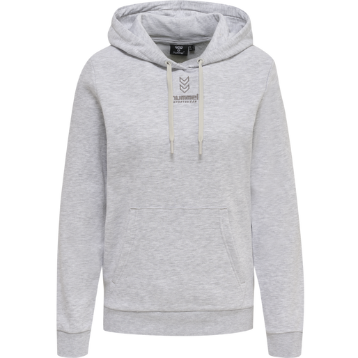 hmlOLIVIA HOODIE, LIGHT GREY MELANGE, packshot