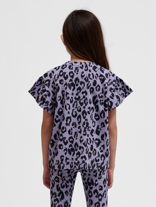 hmlMUSSE T-SHIRT S/S, LAVENDER GRAY, model