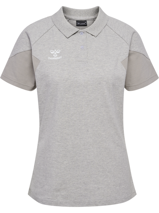 hmlTRAVEL POLO WOMAN, LIGHT GREY MELANGE, packshot