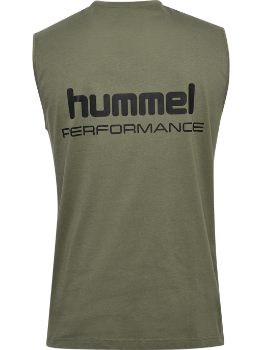 hmlHIIT MUSCLE TANK TOP, DEEP LICHEN GREEN, packshot