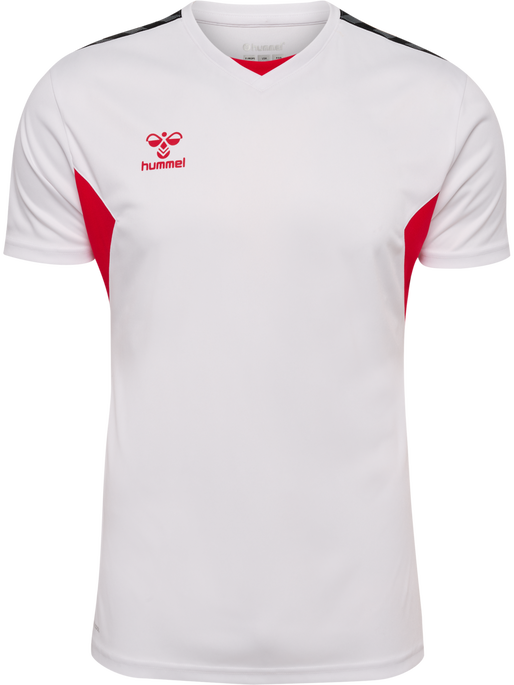 hmlAUTHENTIC PL JERSEY S/S, WHITE/TRUE RED, packshot