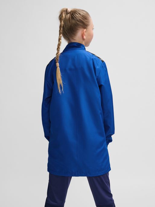 hmlAUTHENTIC PL ZIP HOODIE KIDS, TRUE BLUE, model
