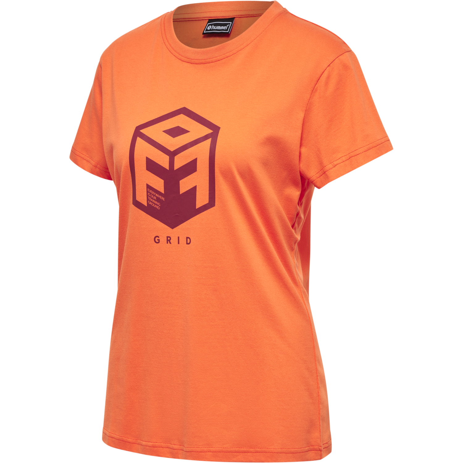 hmlOFFGRID COTTON JERSEY S/S WO, NASTURTIUM/RHUBARB, packshot