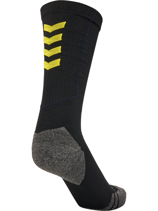 hmlPRO TRAINING SOCKS HIGH, BLACK/BLAZING YELLOW, packshot