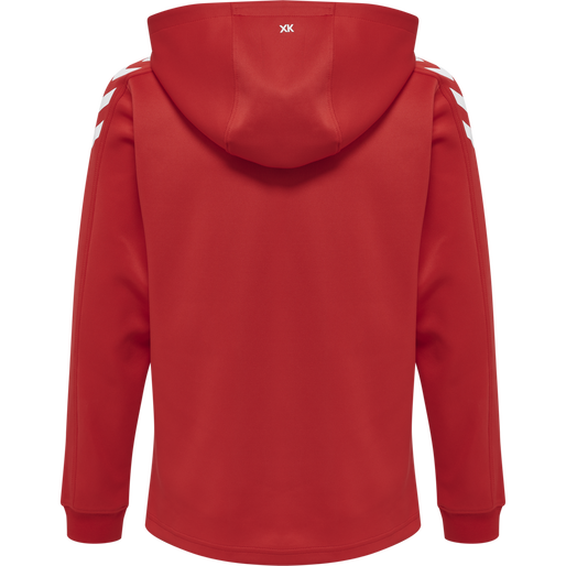 hmlCORE XK POLY KIDS SWEAT HOODIE, TRUE RED, packshot