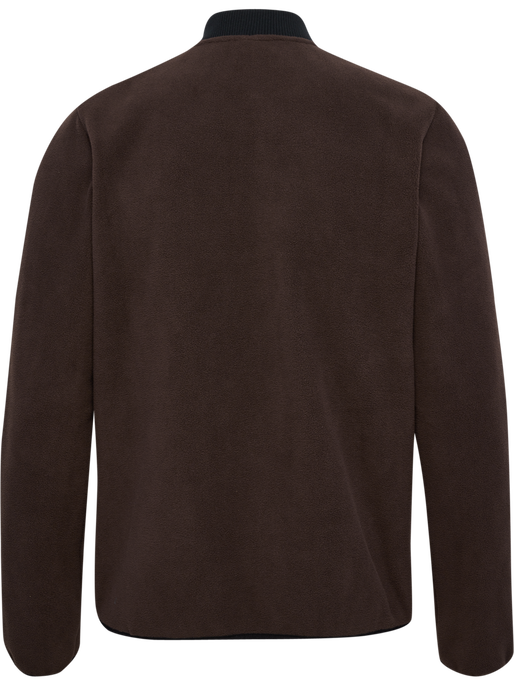 hmlFLEECE ZIP JACKET BEE, CHOCOLATE PLUM, packshot