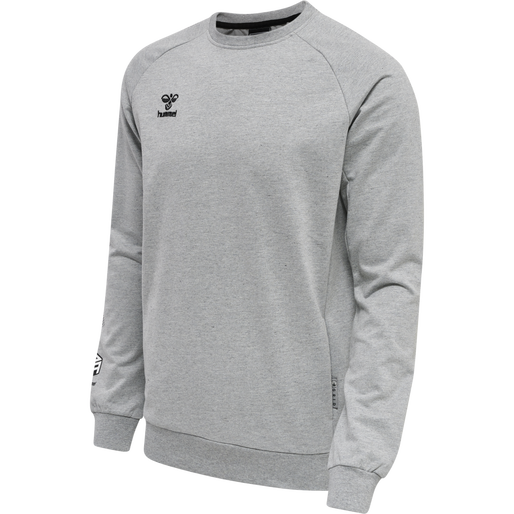 hmlMOVE GRID COTTON SWEATSHIRT, GREY MELANGE, packshot