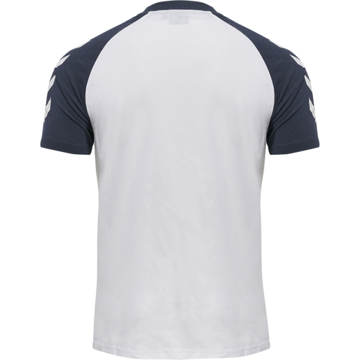 hmlLEGACY BLOCKED T-SHIRT, WHITE, packshot