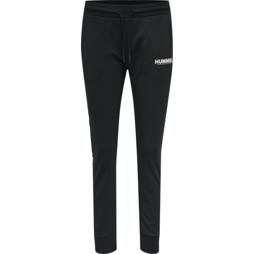 hmlLEGACY POLY WOMAN REGULAR PANTS, BLACK, packshot