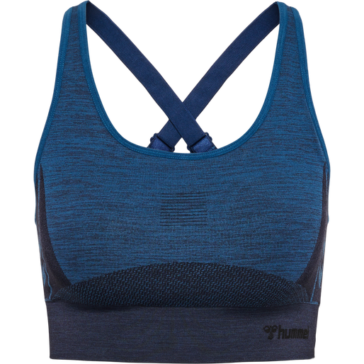 hmlCLEA SEAMLESS  SPORTS TOP, INSIGNIA BLUE MELANGE, packshot