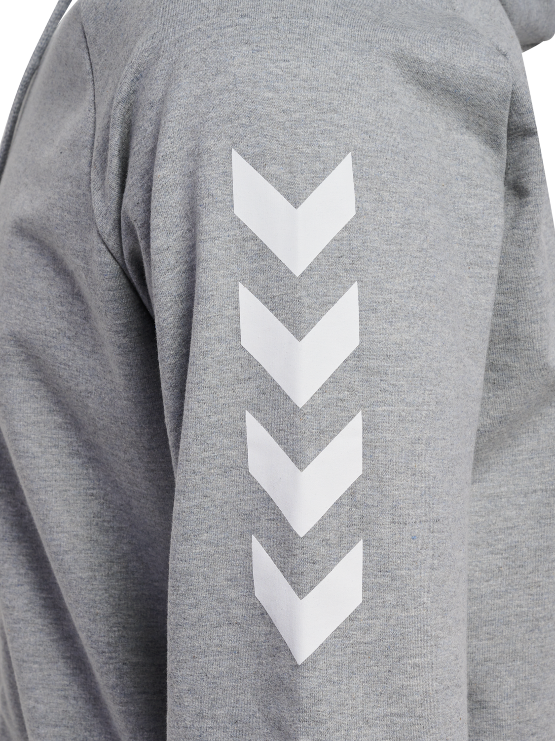 HMLGO COTTON ZIP HOODIE, GREY MELANGE, packshot