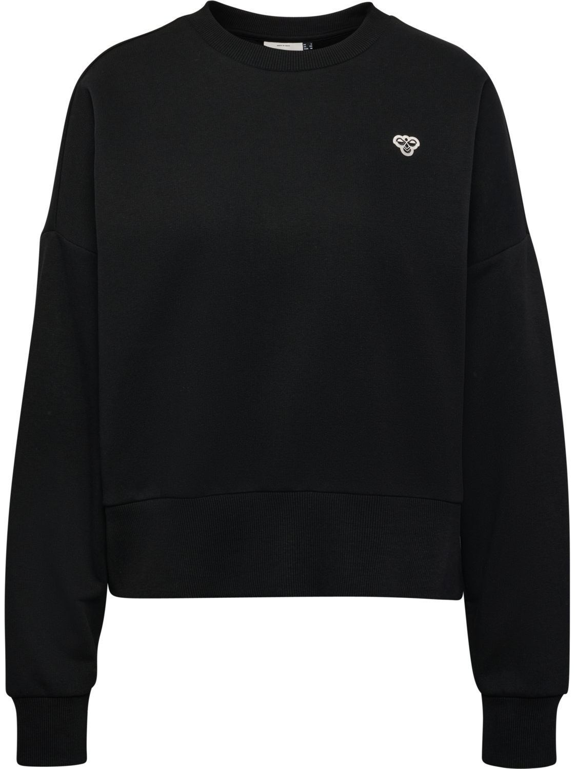 hmlBOXY W CREWNECK BEE, BLACK, packshot