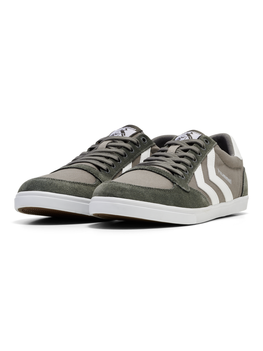 HUMMEL SLIMMER STADIL LOW, CASTLE ROCK/WHITE KH, packshot