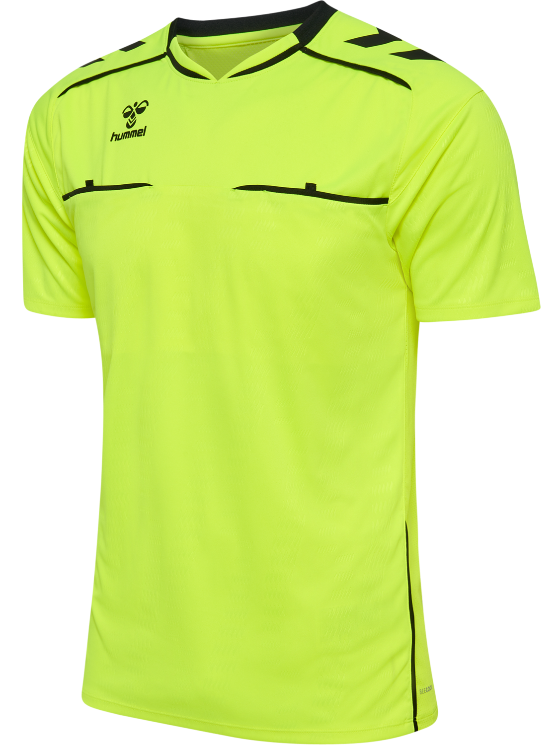 hmlREFEREE JERSEY S/S, NEON YELLOW, packshot