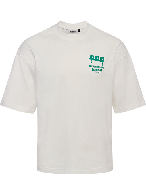 hmlOVERSIZED T-SHIRT S/S SUNDAY, BLANC DE BLANC, packshot