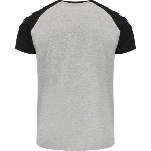 hmlLEGACY BLOCKED T-SHIRT, GREY MELANGE, packshot