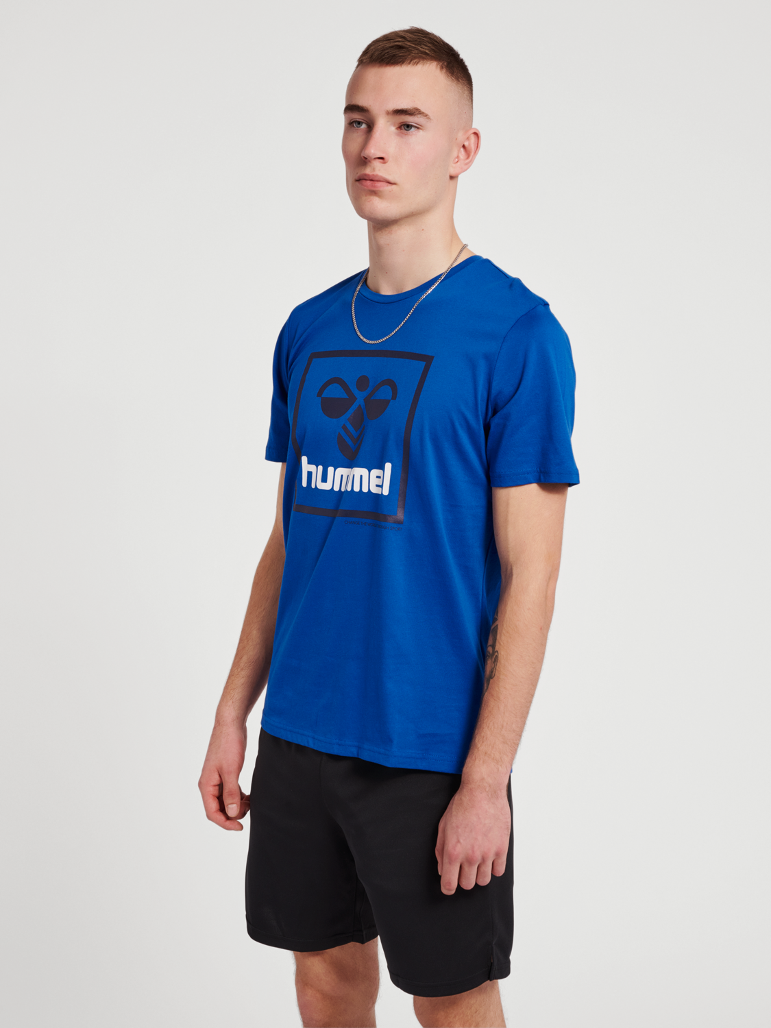 Details about   Hummel Mens Sport Training Casual Short Sleeve SS T-Shirt Tee Crew Neck Marine 