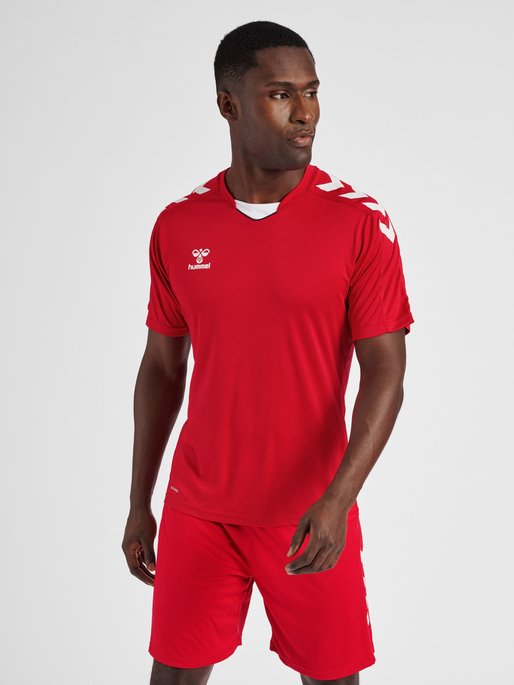hmlCORE XK POLY JERSEY S/S, TRUE RED, model